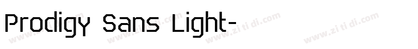 Prodigy Sans Light字体转换
